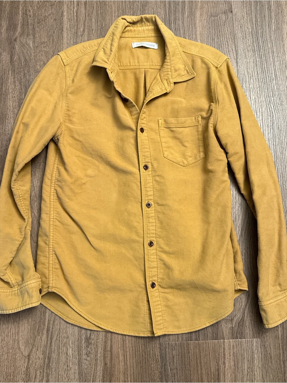 Outerknown transitional flannel size small button-up shirt. Organic cotton.